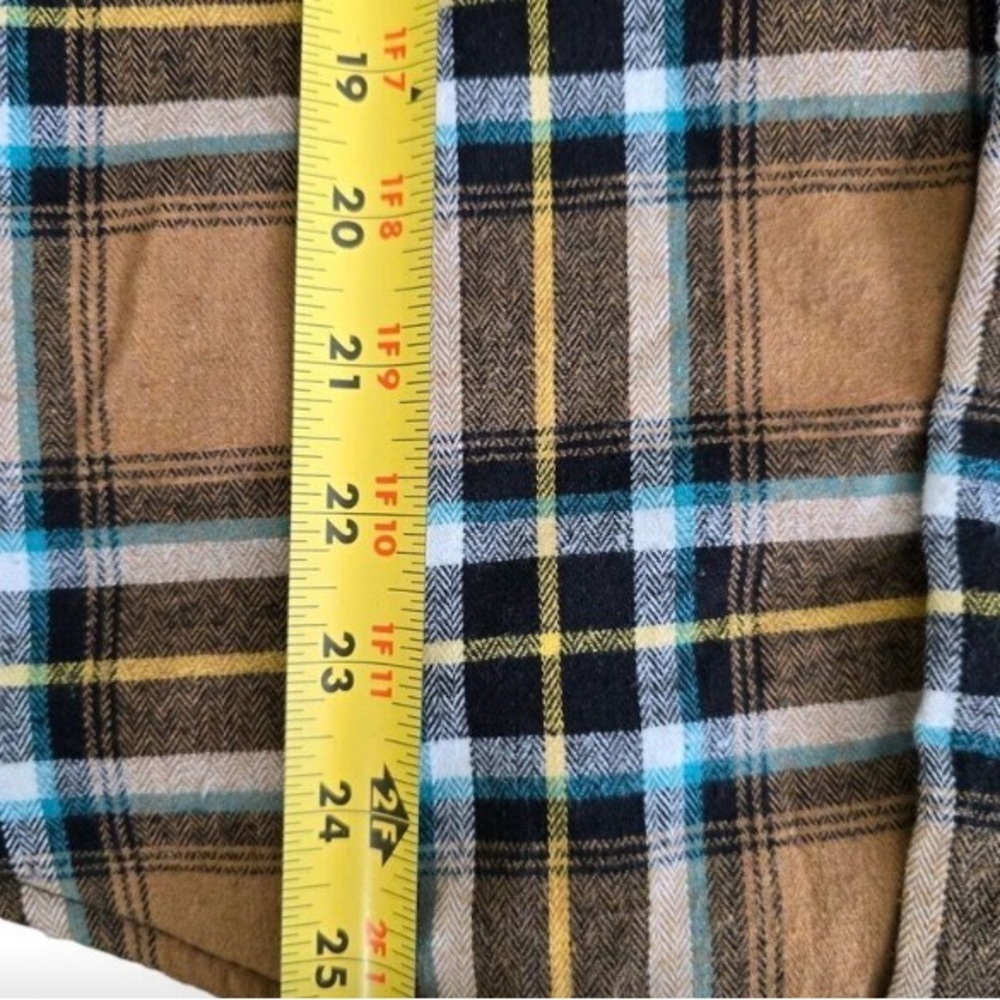 Brown Plaid Flannel Jacket with Hood - Picture 11 of 13